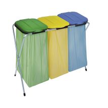 Ecofix Müllsackständer 3-fach Mit Deckel Für Müllsäcke Von 60 - 130 Liter - Masta