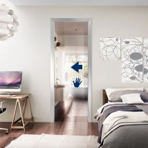 Scrigno – Kit de Cierre Amortiguado Slow Glass para Puertas Correderas – Freno de Cierre para Puertas de Máx. 60 Kg