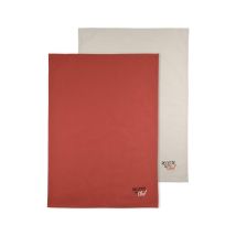 Strofinacci Da Cucina Duo 50x70 Color Mattone Chiaro