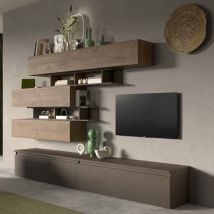 Parete Attrezzata Soggiorno Comp 26 - Infinity Bronzo / Mercure
