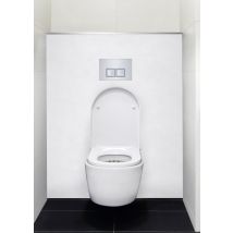 LAZER – Verkleidung für WC-Gestell Décofast – Satinweiß – 1500 x 1200 mm – 3 mm Dicke – Antibakteriell – Wasserdicht