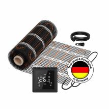 Warmon - Wandheizmatten Classic Light 100 W/m² Mit Thermostat S 100 Touch Schwarz - 1 M²