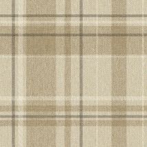 Crown - Harris Tweed Herringbone Check Natural Wallpaper Luxury Fabric Effect