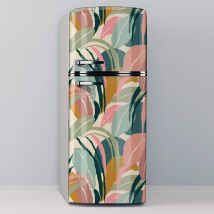 Mega Decor - Vinilo Adhesivo Decorativo Para Nevera, Especial Libre De Burbujas, Diseño De Plantas De Colores Pastel (60x200)