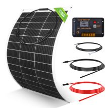 Eco-worthy - 130w 12v Flexible Solar Panel Basic Kit With 30a Controller For Caravans, Boats, Boats And More.
