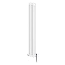 Monster-shop - Traditioneller 3-spalten-heizkörper 1800 X 202mm Vertikaler Wandheizkörper Glänzend Weiß Kohlenstoffstahl Wohn- Badezimmer Küche [inkl.