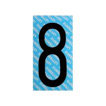 Numéro d'autocollant noir Série T80 8 – Quincaillerie – Matières, Numéro de porte – Letterfix