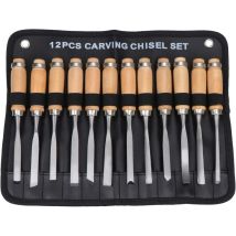 Juego De Cinceles Manuales Para Tallar Madera 12 En 1, Herramienta De Gubias Para Carpintería