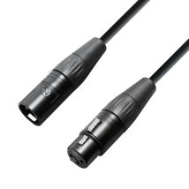 XLR Mikrofonkabel 1m – Neutrik Stecker – 64 Ohm/km – 110 pF/m – Schwarz – Krystal Edition