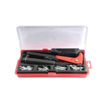 Pistola de remachar de acero – Longitud 270mm – Peso 930g – Mangos recubiertos de goma – Juego de remaches 3,0-4,8mm