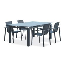Alu-miami - Set Da Pranzo Da Giardino 4 Posti In Alluminio - Dcb Garden