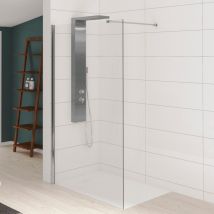 Mampara de ducha Kinestyle Solo 80 cm – Vidrio 8 mm – Instalación reversible – Tratamiento anticalcareo – Kinedo