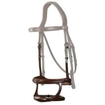 Trense Dyon Double Noseband Leder Anatomisch Wettbewerb