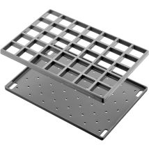 Ablageset anthrazit – Abtropfschale und Auflagerost – 4 Haken zur Befestigung – 60006000099