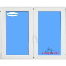 Ventana Pvc 1200x1000 Blanca 2 Hojas Oscilobatiente Vidrio Transparente