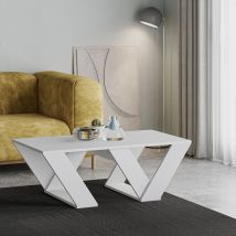 Mesa Centro Venprodin 40 cm Alto – 110 cm Ancho – 60 cm Profundidad – MDF Lacado Blanco