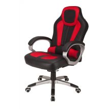 Raygar - Deluxe Padded Gaming Office Chair - Red/black