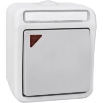 Peranova 102450 Interruttore Per Ambienti Umidi Commutatore Pera Grigio Chiaro, Grigio Scuro 1 Pz.