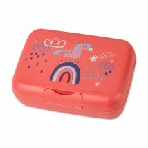 Lunchbox mit Trennschale – bio-zirkuläres Material – 6,5 cm – 13,5 cm – 19 cm – organic red