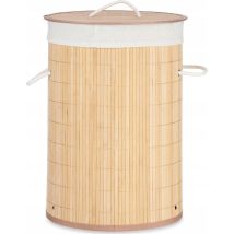 Kipit Comfy Place Cesto Per La Biancheria Beige 48 Litri Bambù