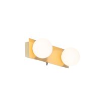 Appliques Cederic - Moderno - Vetro,acciaio - Oro/ottone - Oblungo Max. 2 X Watt - Qazqa