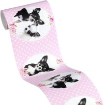 Homemaison - As Creation Little Stars Border With Cute Dogs Wallpaper Paste The Paper