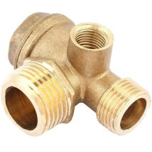 Valvola Di Ritegno A Tre Vie, Valvola Di Ritegno Per Compressore D'Aria, Valvola Di Ritegno A 3 Vie Con Filettatura Maschio In Ottone, Accessori Per 