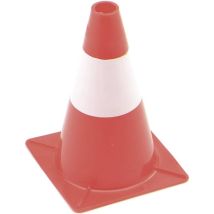 Perel – Cono segnaletico rosso/bianco – 30 cm – Altezza 30 cm, Peso 400 g, Materiale LDPE