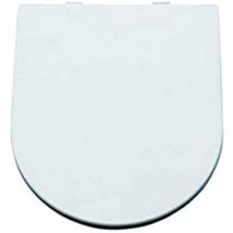Gala Sedile Wc Fisso Marina, D-shaped Bianco Acciaio Inossidabile, 45 X 38.5 Cm