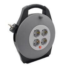 B-tech - Outdoor Kabeltrommel 10m – Robuste Kabelrolle Mit Schuko-stecker & Thermoschutz