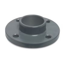 Mega Klebeflansch Pvc-u Dn40 X 50 Mm Din Flansch X Klebemuffe 10 Bar, Grau