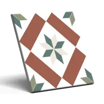 Ilcom - Azulejo Porcelánico Decorativo Patchwork Victoriano Molly Grado 20x20 Cm. Y