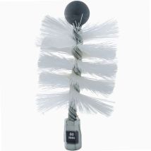 Ribitech – Spazzola a criceto per pulizia camini 80 mm – Nylon, 3 metri – Attrezzatura per rimuovere fuliggine