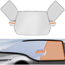 Ccykxa Car Front Windshield Cover - 1 Piece, Silver, Car Sun Dust Rain Cover, Suitable For Sedan, Uv Protection, Snow Protection, Dust Protection