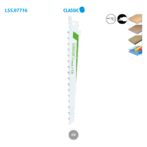5 Lame A Sciabola Cv - Lu. 130 Mm Passo 4,2 Mm - Taglio Fine Per Legno Leman 7716.05