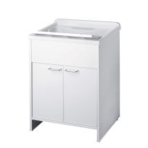 Negrari - Waschbecken Mit Schrank Aus Pvc Weiss 60x50 Cm Mod. Garden