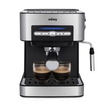 Weasy - Wëasy Kfx32 Maquina De Café Espresso Programable, 850 W, 15 Tazas, Depósito De 1.6 Litros, Presión Bomba 20 Bares, Brazo Doble Salida, 