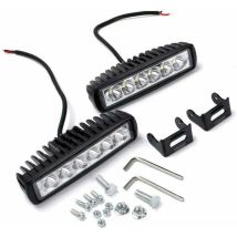 Faro Led 12v, 2 Pezzi 18w 16cm Proiettore Spot Luce Di Lavoro A Lungo Raggio Faro Led Led Moto Auto Barra Luci Di Lavoro A Led Lampada Da Lavoro Per 