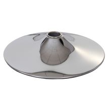 HHG – Placa de pie para taburete de bar – Metal cromado – Ø 38,5 cm – Peso: 1,3 kg