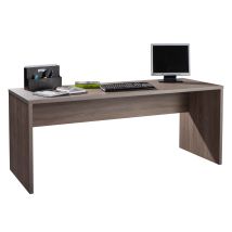 Scrivania Linea Disegno Art. Sr 5140 K511 Cm 178x69x75h Con Traverso In Truciolare Rivestito In Melaminico Rovere Tartufo
