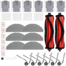 32-teiliges Zubehörset Für Roborock Q7 M5+/q7 L5+/q7 L5/q7 M5 Saugroboter, 2 Hauptbürsten, 4 Filter, 6 Wischtücher, 6 Staubbeutel, 6 Seitenbürsten, 6 