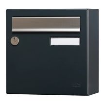 Buzón Compacto - 1 Puerta Exterior - Allure - Acero Antracita Mate Renz