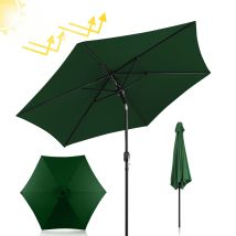 Sonnenschirm Mit Schutzhülle , Ampelschirm Schutzhülle Mit Stab, 160 G/m² Polyester Strandschirm Marktschirm Terrassenschirm 2.7m Grün