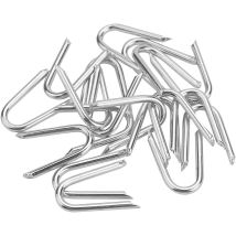 140 Piezas Picos De Acero Galvanizado Picos Para Cercas Púas De Malla De Alambre Grapas De Clavos Para Cercas En Forma De U De 1,2 1,9 Cm Para Cercas 