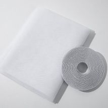 Moustiquaires De Fenêtre Blanches 1,5 X 2 Mètres, Filet Anti-insectes Ultra-fin Avec Bande Adhésive, Sans Perçage Pour Protection Des Fenêtres