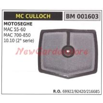 Luftfilter Mc Culloch Kettensäge Mac 55 60 700 850 10.10 (2. Serie) 001603