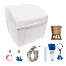Descalcificador Sin Electricidad Duplex Compacto Con Kit De Instalación
