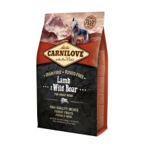 Croquettes Sans Céréales Pour Chien Adulte 4 Kg – Agneau Et Sanglier – Protection Musculaire Et Articulaire – Santé Générale – Bocarnea