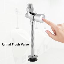 Fdit Valvola Di Scarico Per Orinatoio In Lega Di Zinco, Tipo Pulsante, Manuale, Montaggio In Superficie, Con Ritardo, Spegnimento Automatico, 