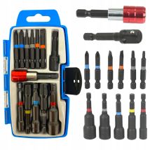 Douilles Et Bits De Tournevis 1/4 13 Pièces Kit Farmer